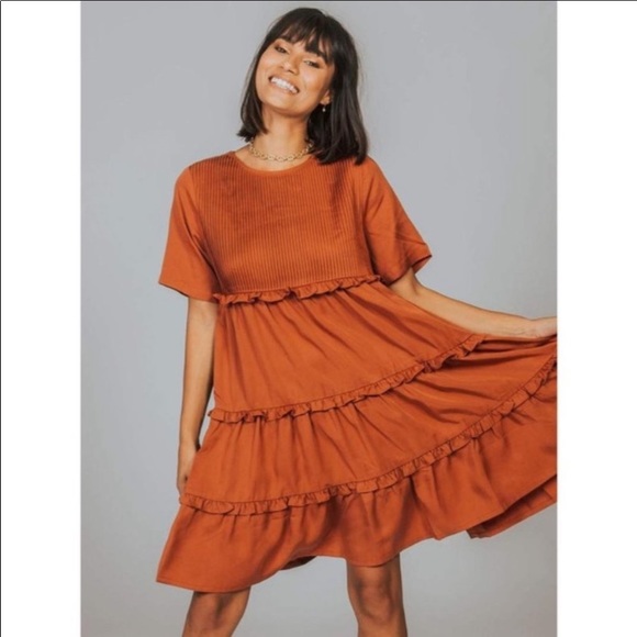 Rust Mini Dress - Picture 2 of 6